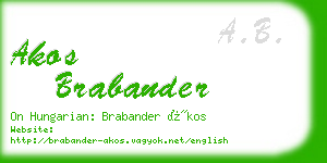 akos brabander business card